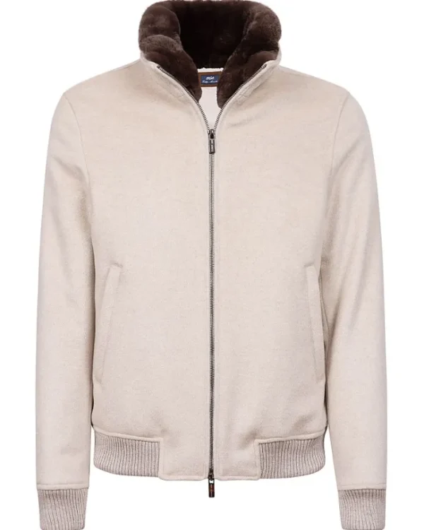 BOMBER IN CASHMERE CON COLLO IN LAPIN | Eddy Monetti Best