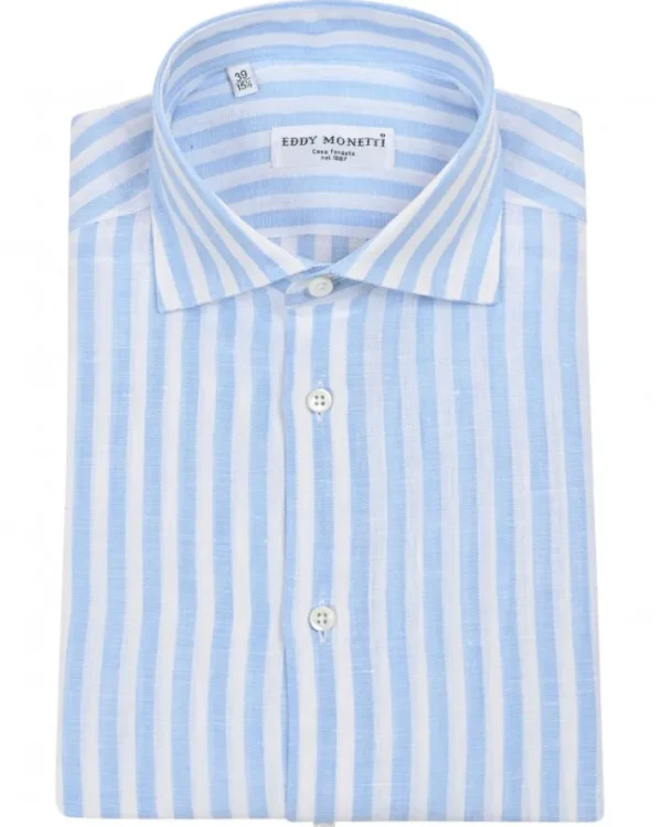 CAMICIA A RIGHE IN LINO | Eddy Monetti Fashion