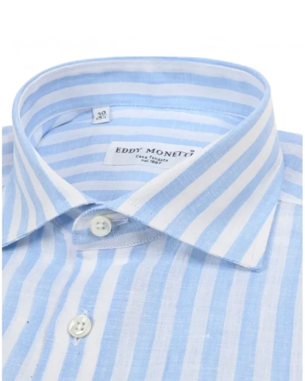 CAMICIA A RIGHE IN LINO | Eddy Monetti Fashion