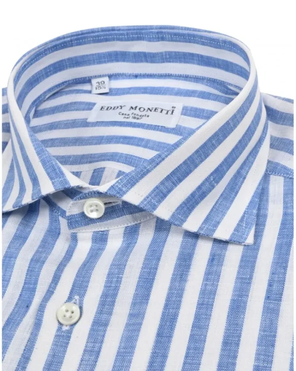 CAMICIA A RIGHE IN LINO | Eddy Monetti Discount