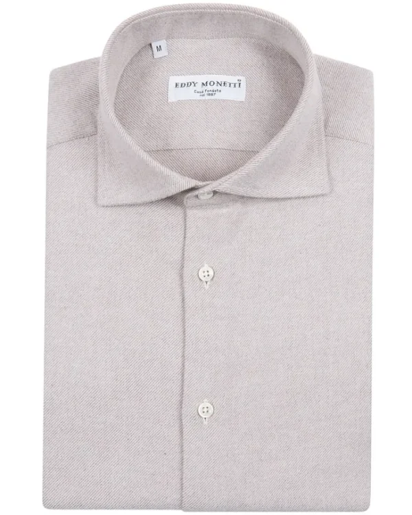 CAMICIA TINTA UNITA IN FLANELLA | Eddy Monetti Clearance