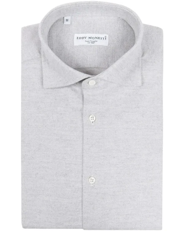 CAMICIA TINTA UNITA IN FLANELLA | Eddy Monetti Discount