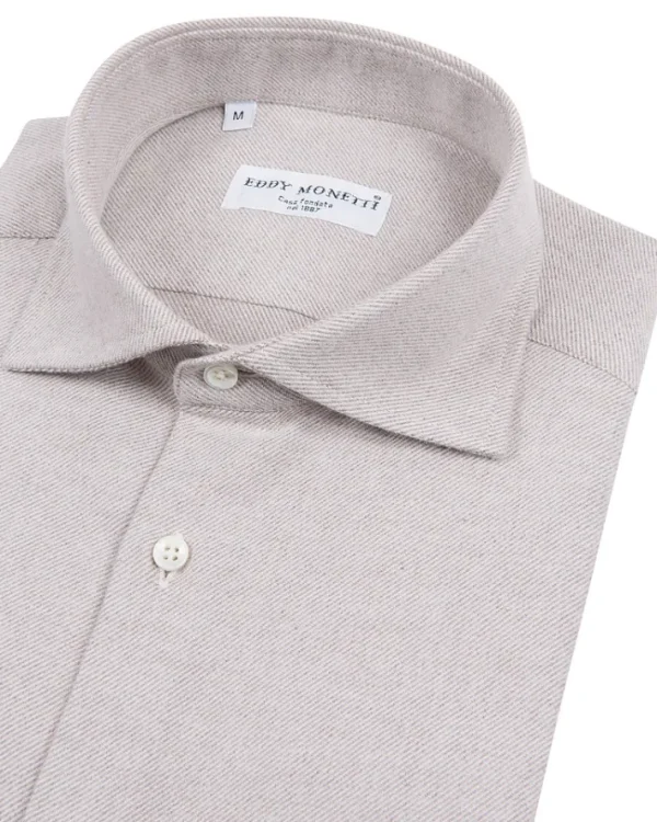CAMICIA TINTA UNITA IN FLANELLA | Eddy Monetti Clearance
