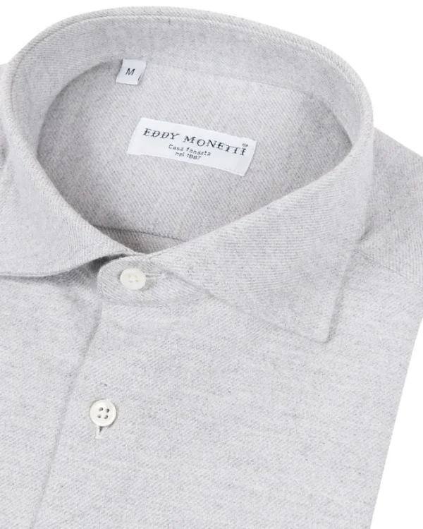 CAMICIA TINTA UNITA IN FLANELLA | Eddy Monetti Discount
