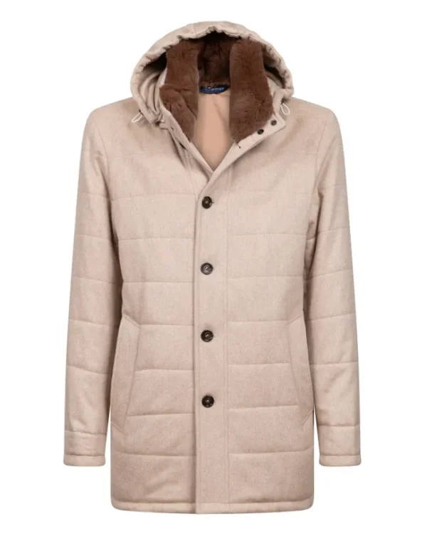 CAPPOTTO IN CASHMERE CON COLLO IN PELLICCIA | Eddy Monetti Fashion