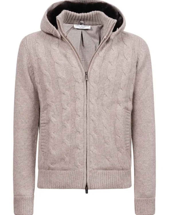 FELPA IN CASHMERE CON CAPPUCCIO IN LAPIN | Eddy Monetti Best