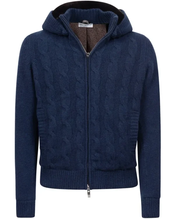 FELPA IN CASHMERE CON CAPPUCCIO IN LAPIN | Eddy Monetti Sale