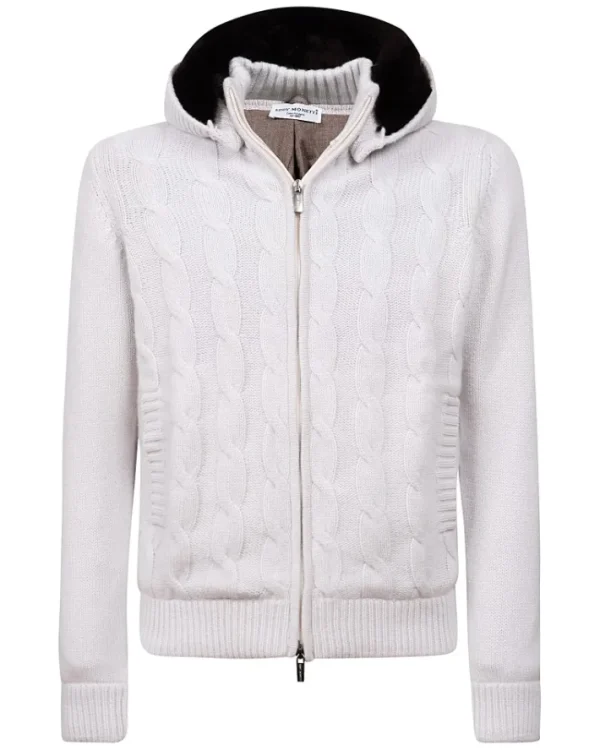 FELPA IN CASHMERE CON CAPPUCCIO IN LAPIN | Eddy Monetti Hot