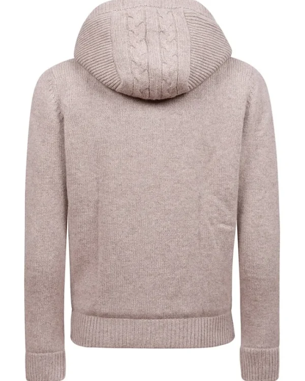 FELPA IN CASHMERE CON CAPPUCCIO IN LAPIN | Eddy Monetti Best