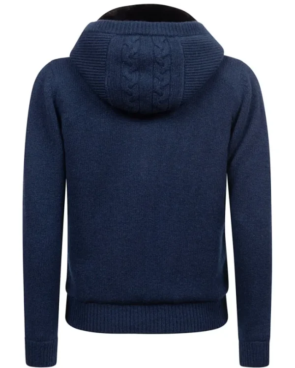 FELPA IN CASHMERE CON CAPPUCCIO IN LAPIN | Eddy Monetti Sale