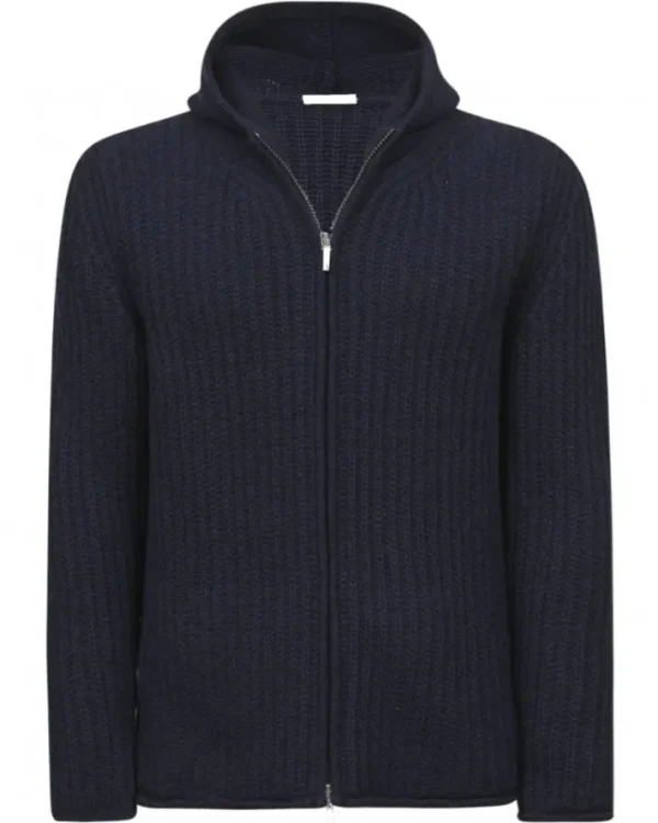FULL ZIP CON CAPPUCCIO IN CASHMERE | Eddy Monetti Sale