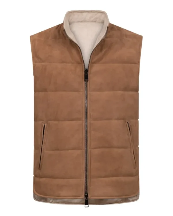 GILET REVERSIBILE IN SUEDE & CASHMERE | Eddy Monetti Online