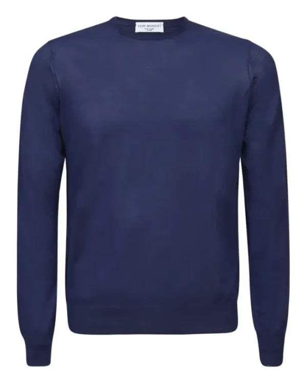 PULLOVER GIROCOLLO IN COTONE | Eddy Monetti Clearance