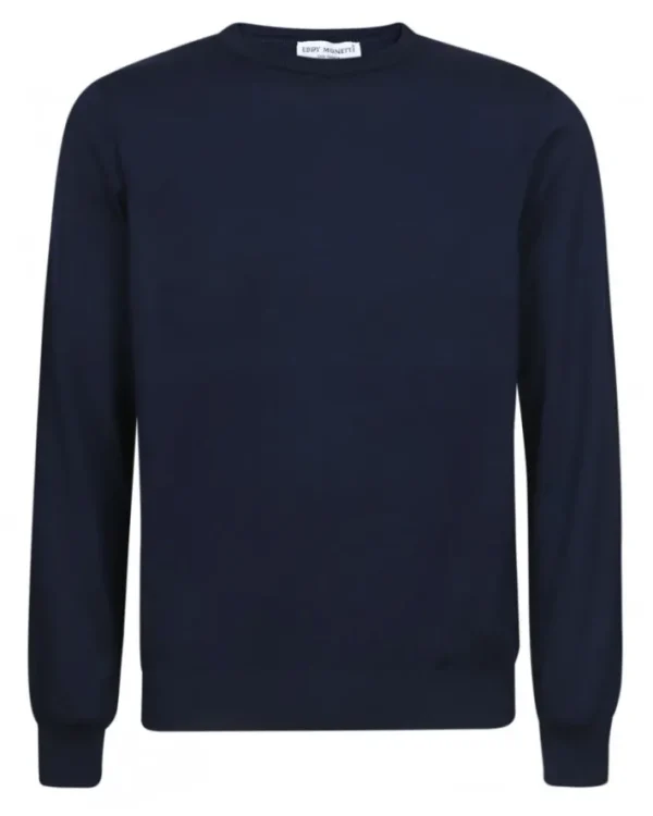 PULLOVER GIROCOLLO IN COTONE | Eddy Monetti Clearance